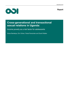 Cross-Generational and Transactional Sexual Relations in Uganda