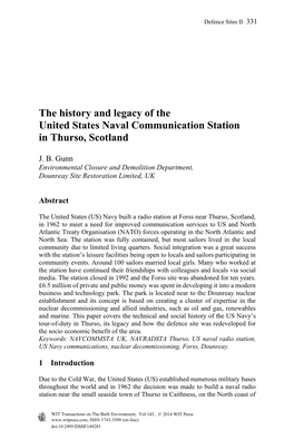 The History and Legacy of the United States Naval Communication Station in Thurso, Scotland