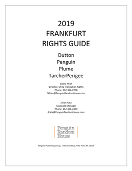 2019 Frankfurt Rights Guide