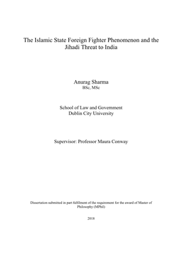 The Islamic State Foreign Fighter Phenomenon and the Jihadi Threat to India