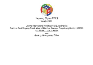 Jieyang Open 2021 Aug 8, 2021