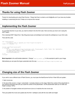 Flash Zoomer Manual Yofla.Com