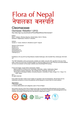 Flora of Nepal PDF Account