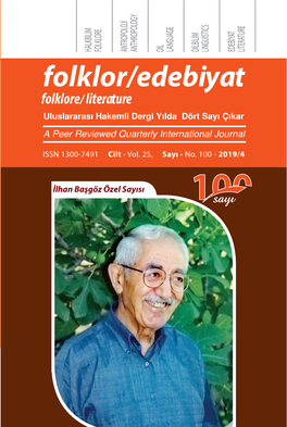 Folklor/Edebiyat Folklore Literature Sayı Sayı - No