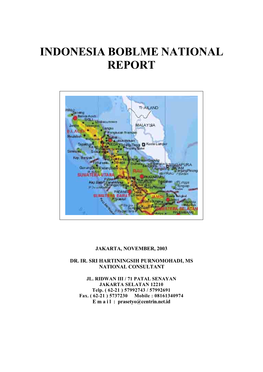 Indonesia Boblme National Report