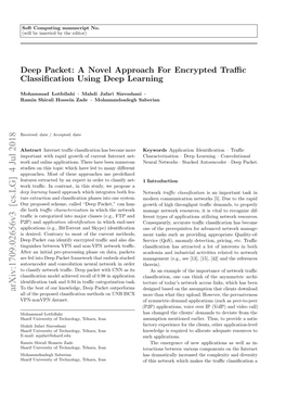 Deep Packet: a Novel Approach for Encrypted Traffic Classification