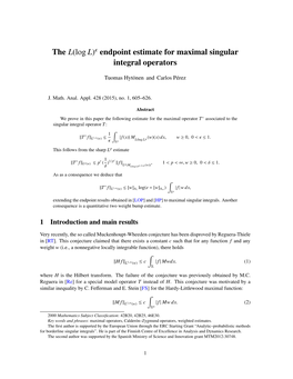 The L(Log L) Endpoint Estimate for Maximal Singular Integral Operators