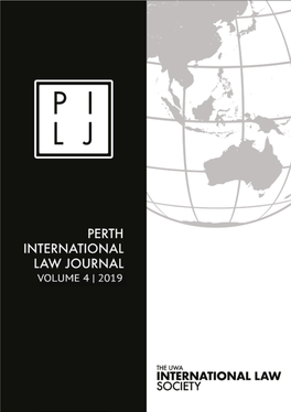 (2019) 4 Perth International Law Journal a PERTH INTERNATIONAL LAW JOURNAL