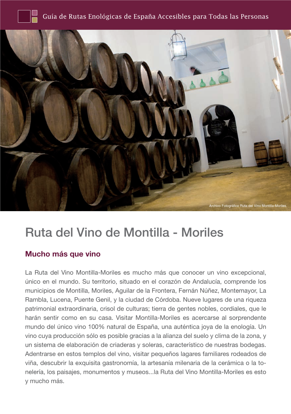 Ruta Del Vino De Montilla - Moriles