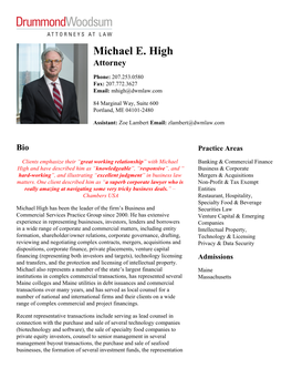 Michael E. High Attorney