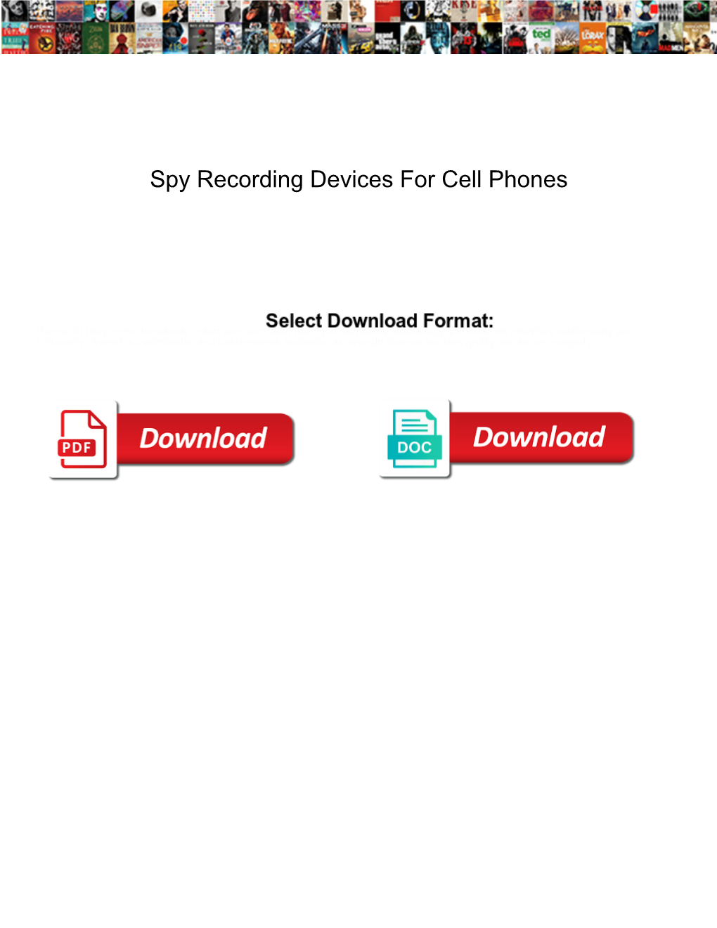 Spy Recording Devices for Cell Phones