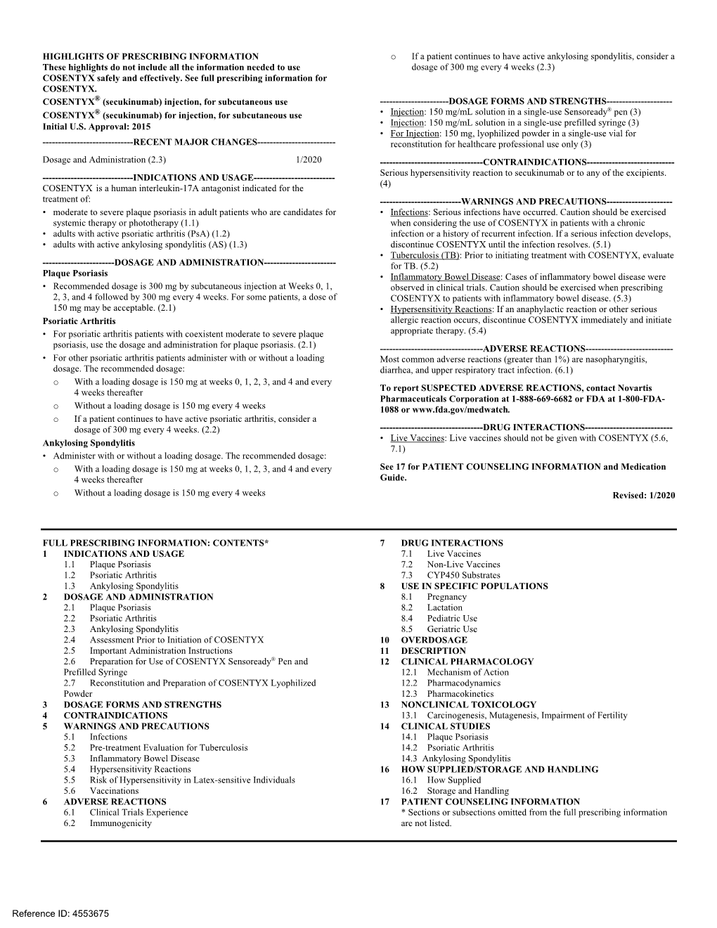 Cosentyx (Secukinumab)