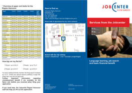 Services from the Jobcenter Garbsen 457,00 € 484,00 € 576,00 € 626,00 € 77,00 €