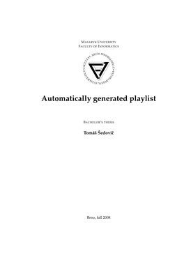 Automatically Generated Playlist