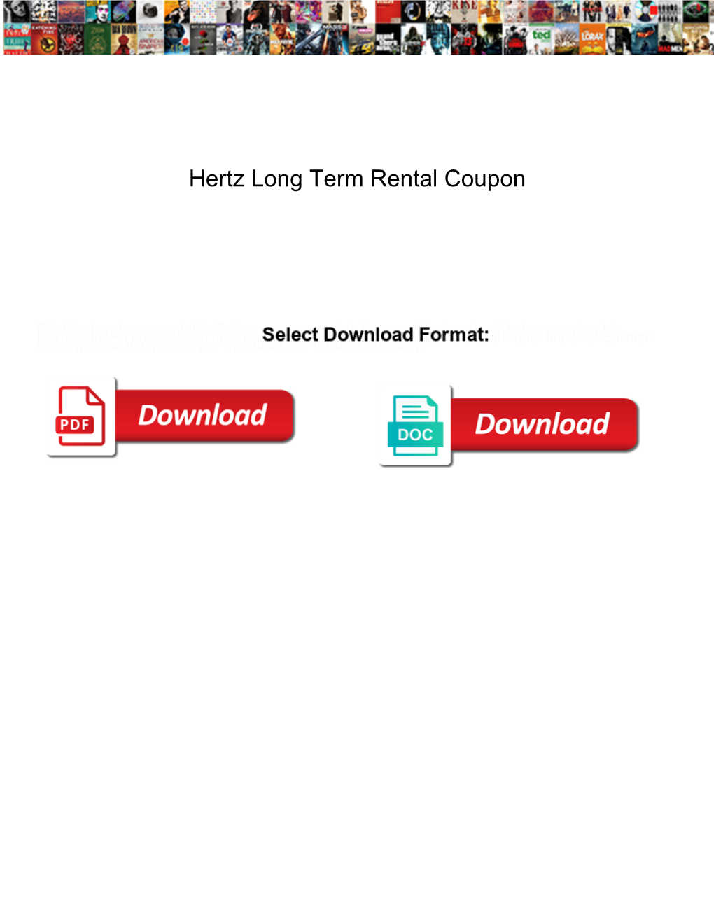 Hertz Long Term Rental Coupon