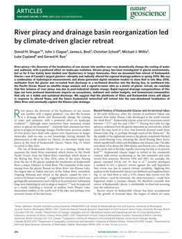 River Piracy and Drainage Basin Reorganization Led by Climate-Driven Glacier Retreat