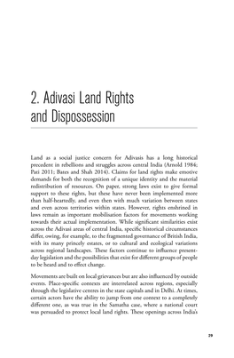2. Adivasi Land Rights and Dispossession
