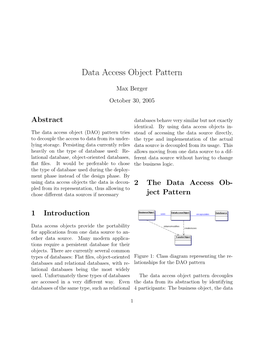 Data Access Object Pattern