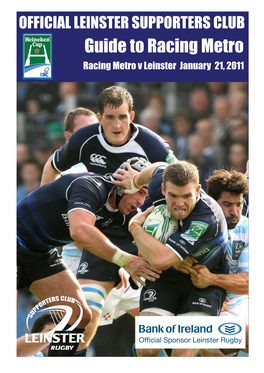 Guide to Racing Metro Racing Metro V Leinster January 21, 2011