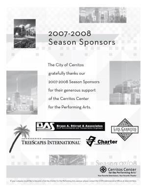 2007-2008 Season Sponsors