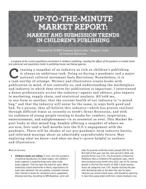 Up-To-The-Minute Market Report: Market and Submission Trends in Children’S Publishing