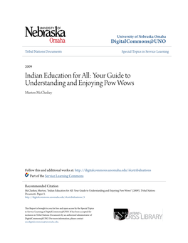 Indian Education for All: Your Guide to Understanding and Enjoying Pow Wows Murton Mccluskey