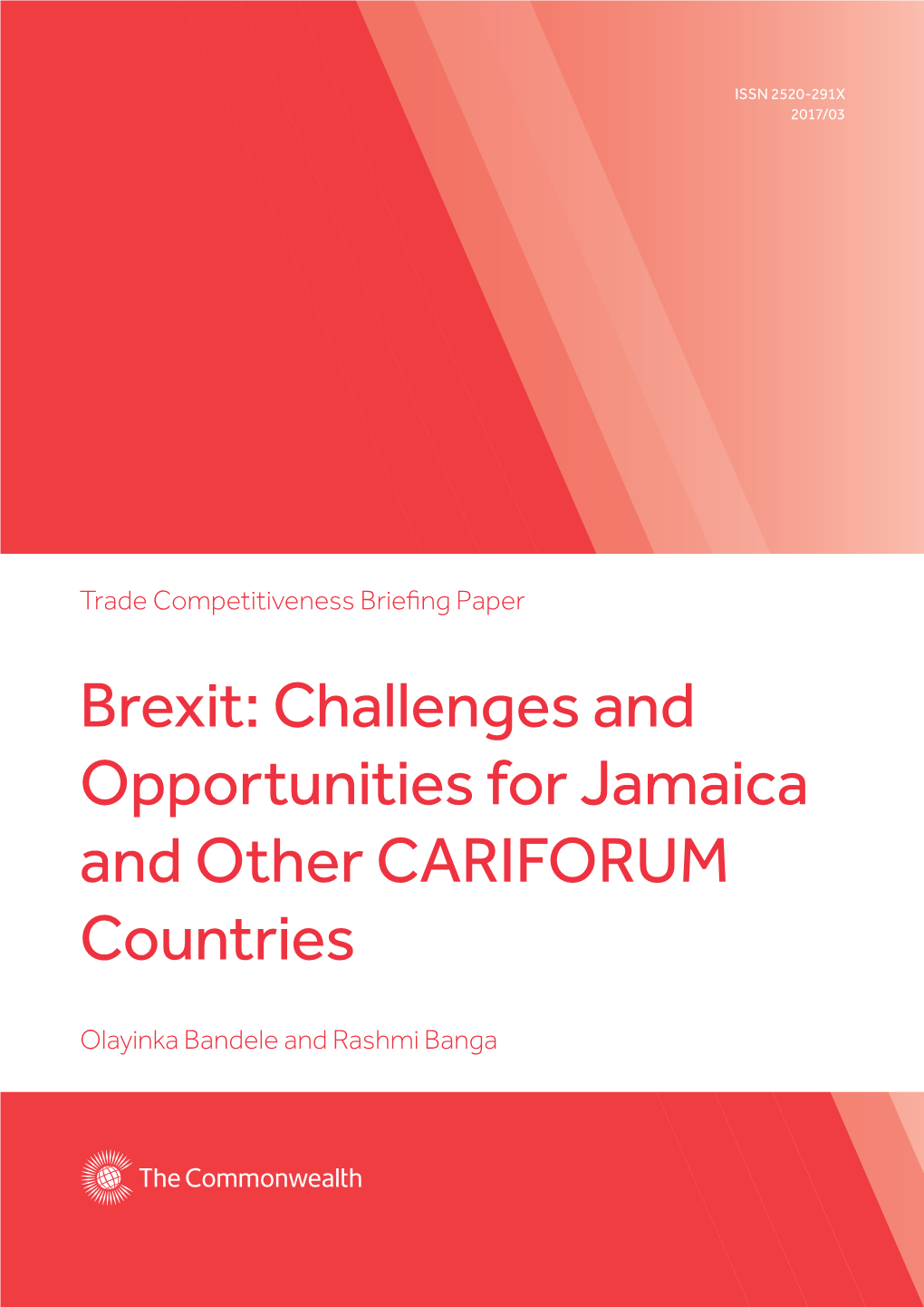 Trade Competitiveness Briefing Paper: Brexit: Challenges and Opportunities for Jamaica and Other CARIFORUM Countries