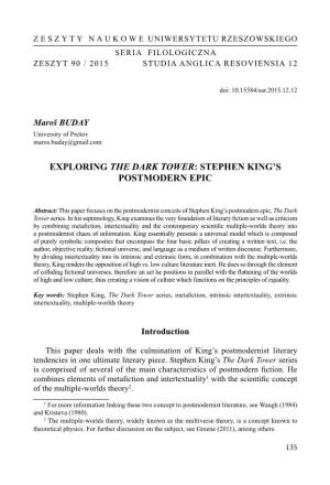 Exploring the Dark Tower: Stephen King's Postmodern Epic