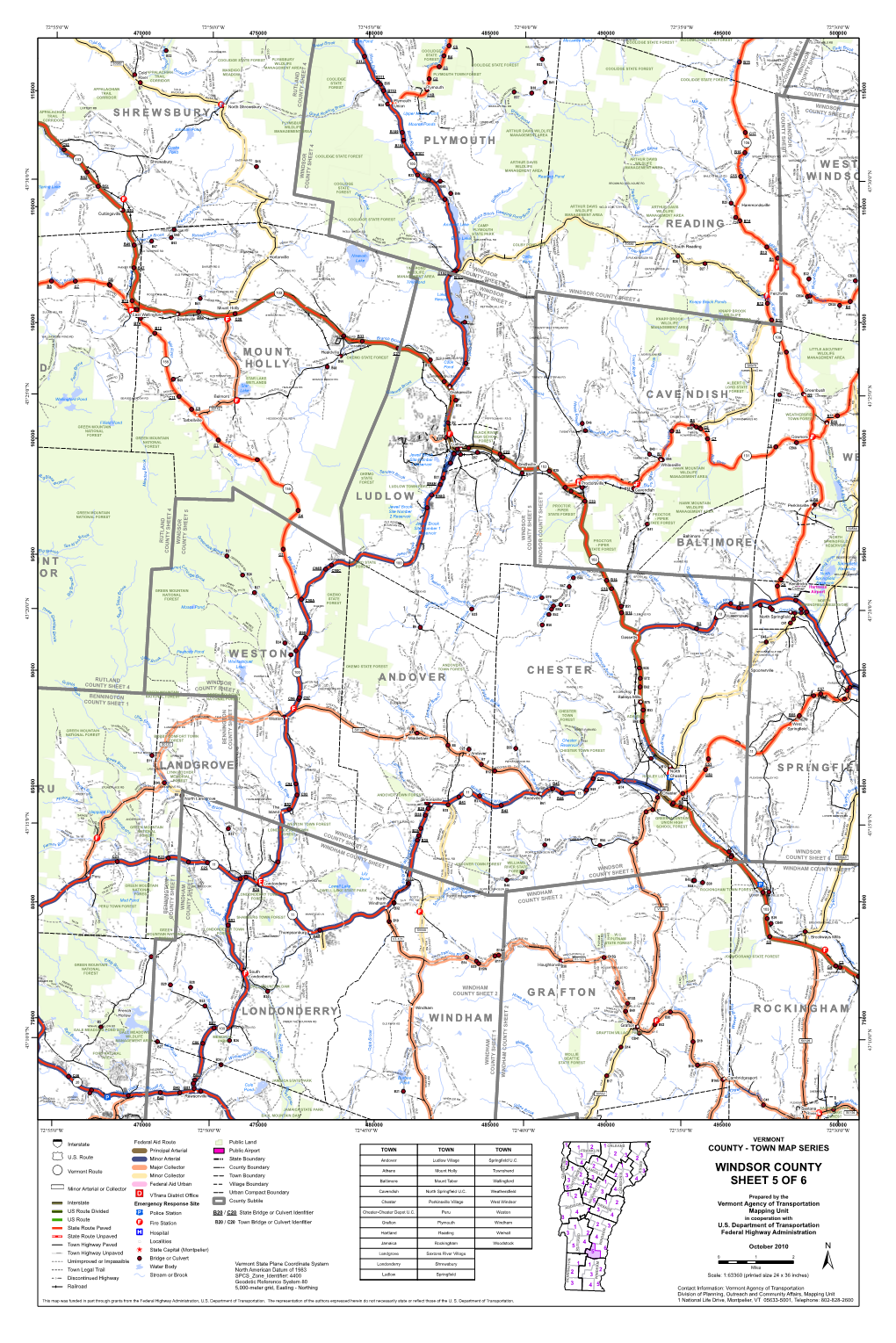 Town Map Series Windsor County Sheet 5 of 6