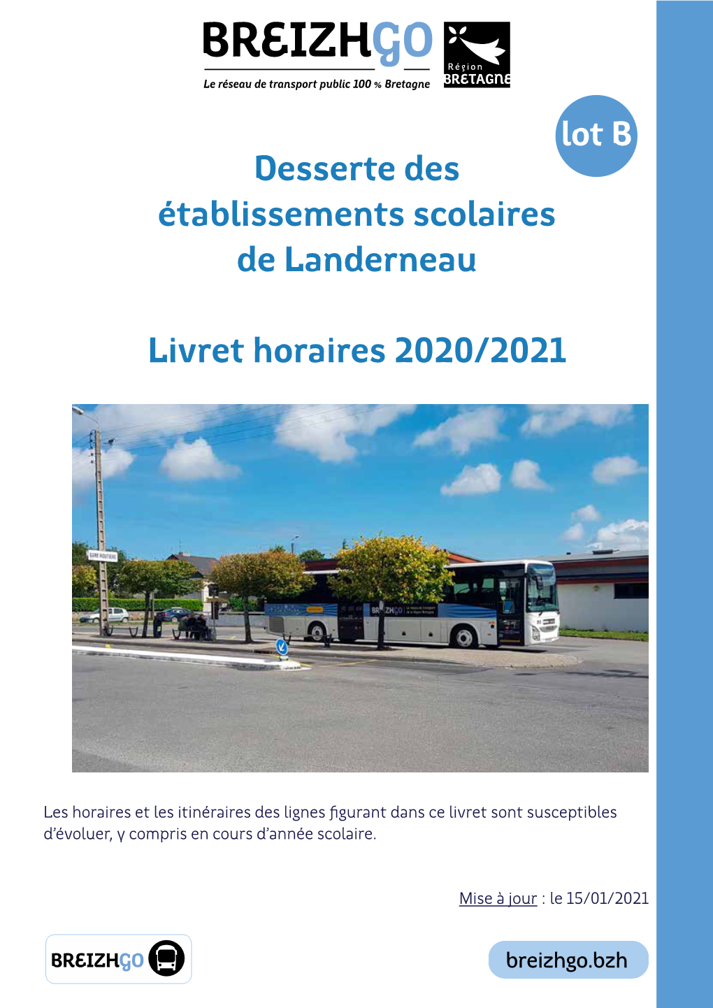 Desserte Des Établissements Scolaires De Landerneau Livret Horaires