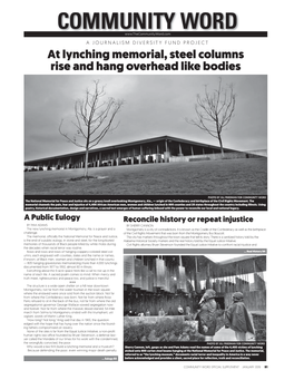 At Lynching Memorial, Steel Columns Rise and Hang Overhead Like Bodies