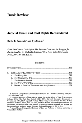 Judicial Power and Civil Rights Reconsidered