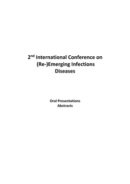 2Nd International Conference on (Re-)Emerging Infections Diseases