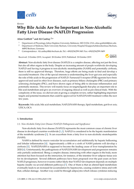 Why Bile Acids Are So Important in Non-Alcoholic Fatty Liver Disease (NAFLD) Progression