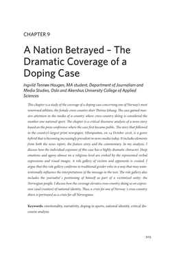 A Nation Betrayed – the Dramatic Coverage of a Doping Case