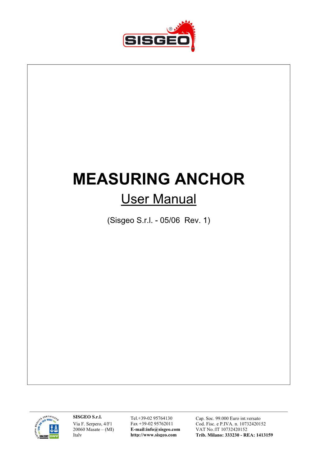 Measuring Anchor