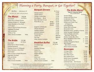 Planning a Party, Banquet, Or Get Together?