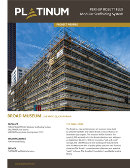 PLATINUM Scaffolding Services and the Broad Museum