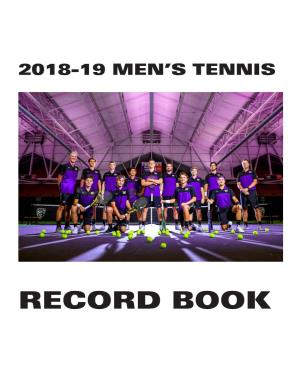 Record Book 2017-18 Final Results/Statistics Men’S Tennis