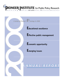 ANNUAL REPORTREPORTREPORT P Utting I Deasinto Action for Massachusetts