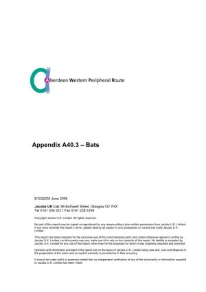 Appendix A40.3 – Bats