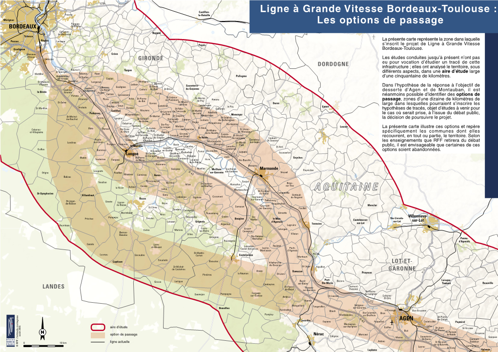 Carte Bordeaux-Agen