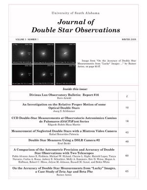 Measurement of Neglected Double Stars with a Mintron Video Camera 43 Rafael Benavides Palencia
