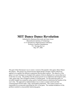 MIT Dance Dance Revolution