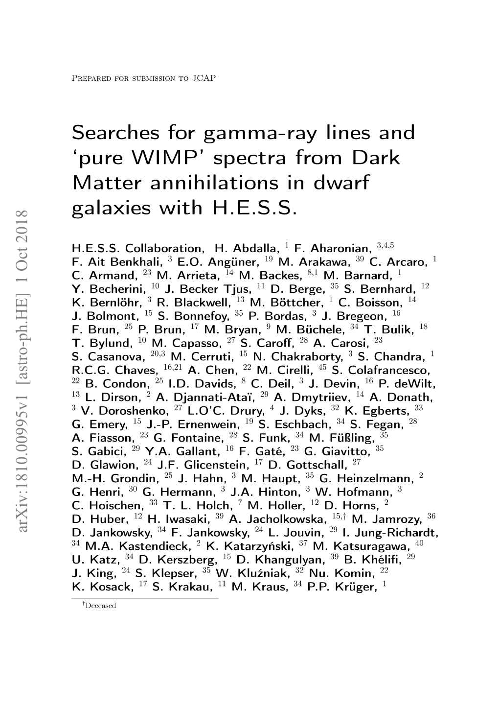 Spectra from Dark Matter Annihilations in Dwarf Galaxies with HESS