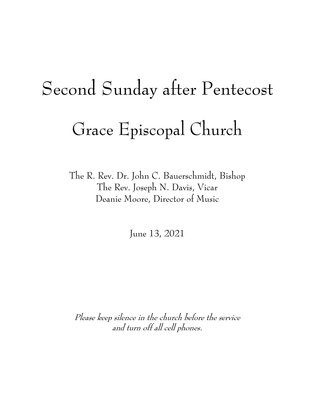 Second Sunday After Pentecost