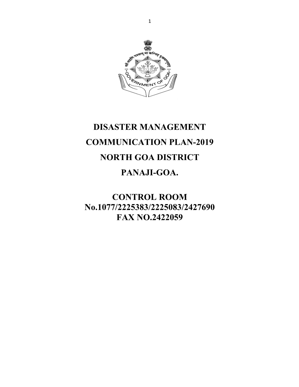Communication Plan 2019 North Goa District.Pdf