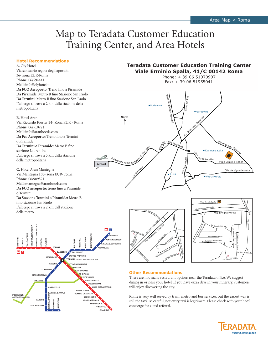 Rome Area Map:San Diego