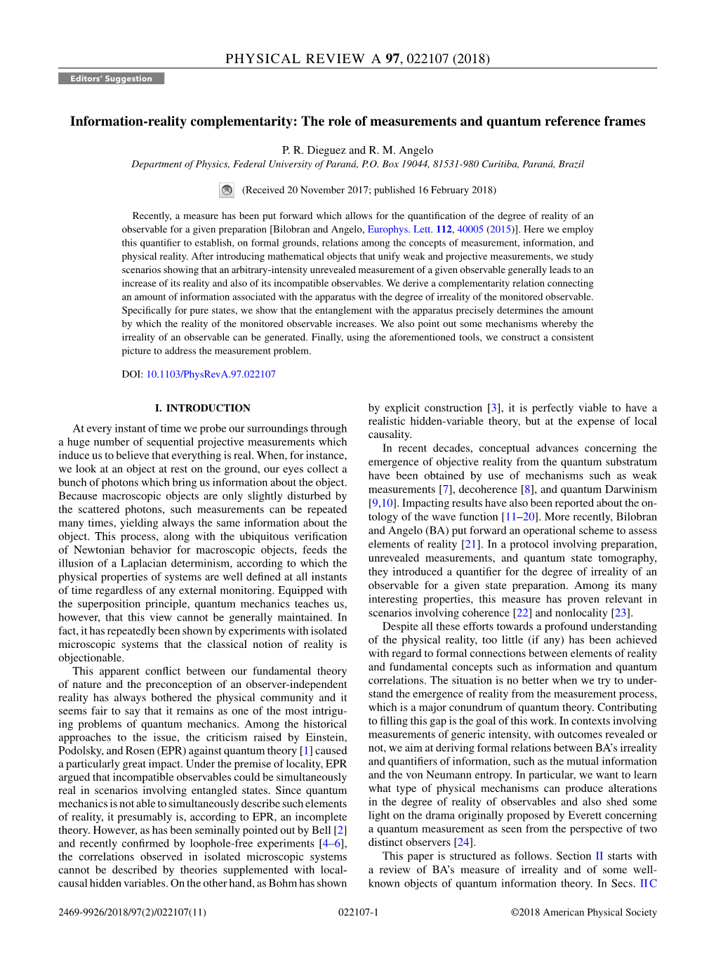 Information-Reality Complementarity: the Role of Measurements and Quantum Reference Frames