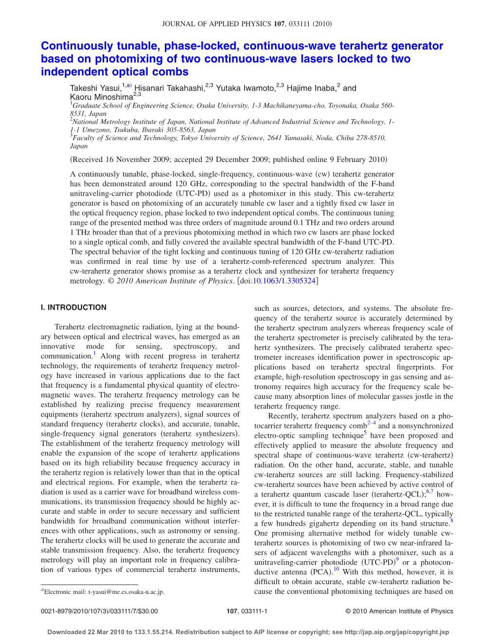 Continuously Tunable, Phase-Locked, Continuous-Wave Terahertz